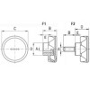 Heavy duty lobe knob [260] (260102000935)