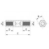Hex spacer F/F metal [301-m] (301330140050)